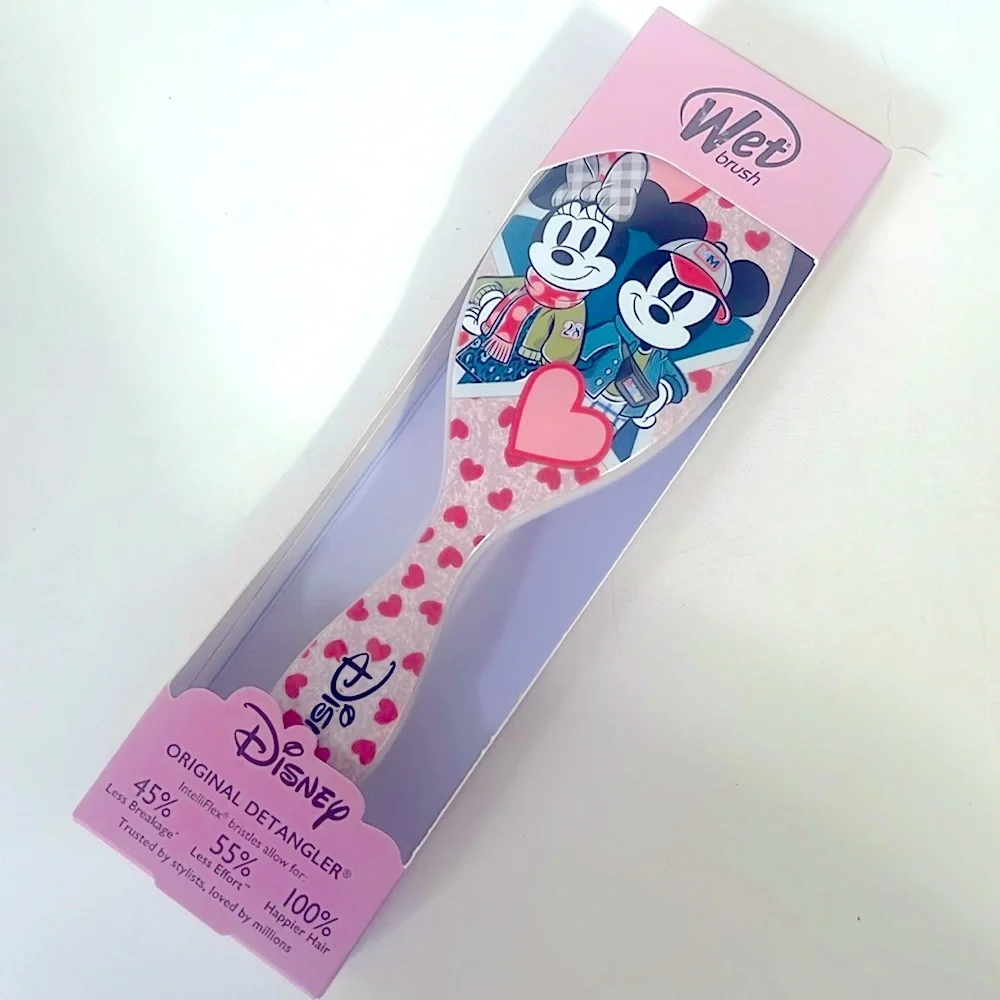 NWT Wet Brush Original Detangler Hair Brush, Mickey & Minnie (Disney Love)